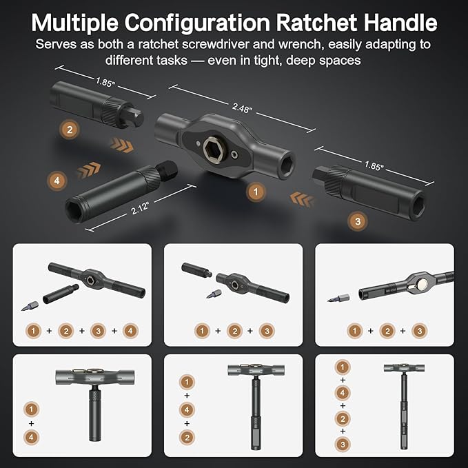 Bomivoi™ 42-in-1 Flexible Ratcheting Screwdriver Set