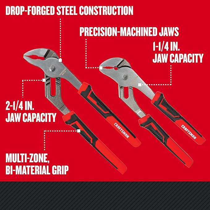 GripForce™ 2-Piece Groove Joint Pliers Set