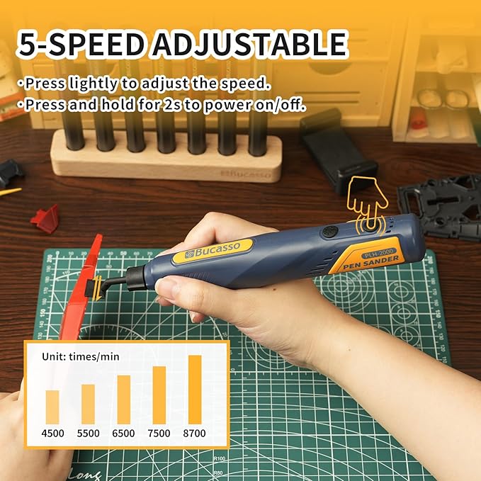 MicroGlide™ 5-Speed Mini Sander Pen